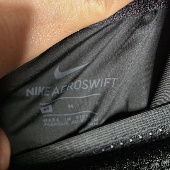 Nike Women's Aeroswift Brief Linef Black Athletic Shorts - Picture 3 of 12